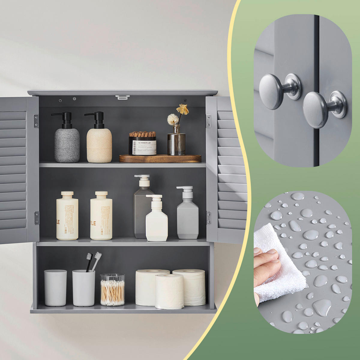 HÄNGESCHRANK 60/70/20 cm  - Grau, MODERN, Holzwerkstoff (60/70/20cm) - MID.YOU