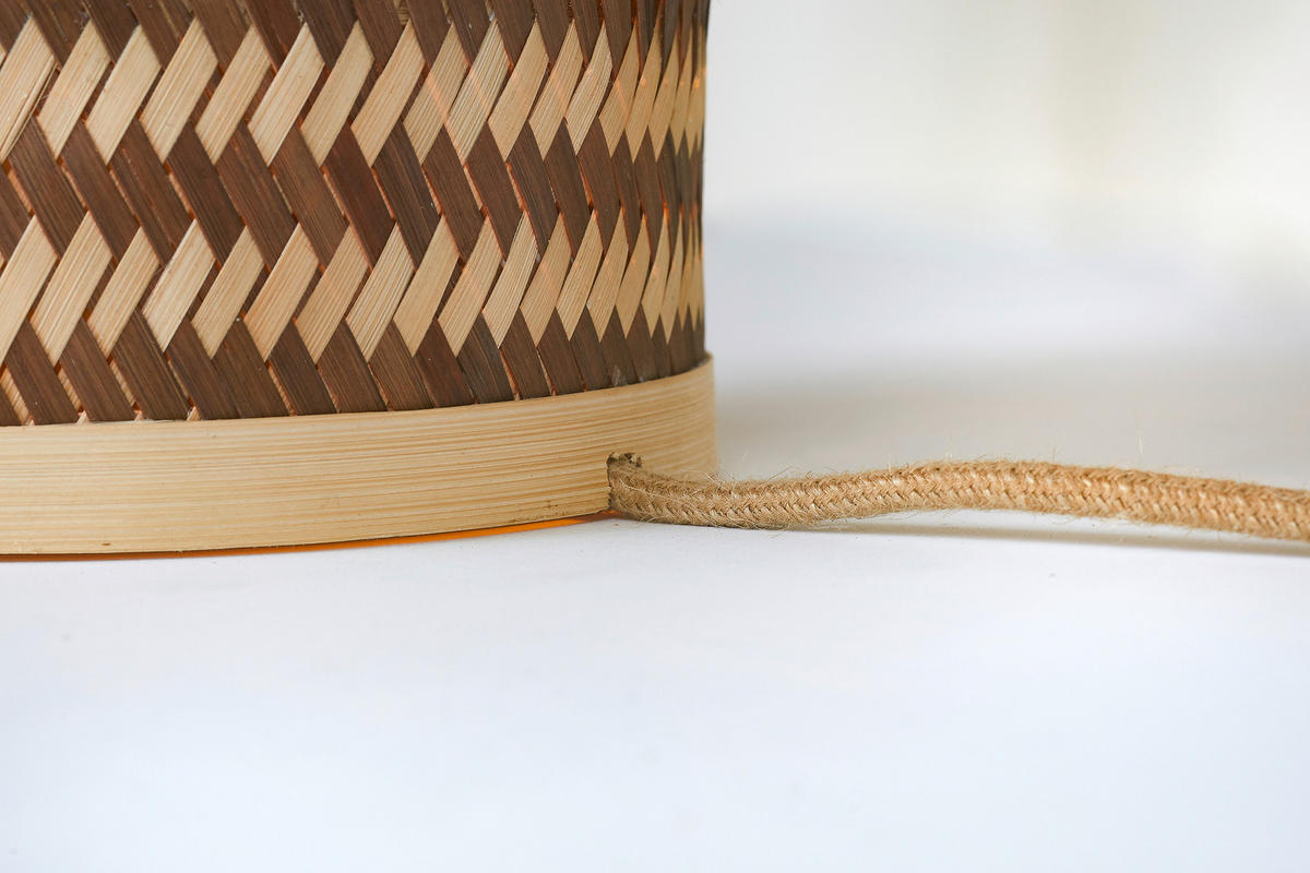 TISCHLEUCHTE 25/27 cm   - Braun/Naturfarben, Basics, Naturmaterialien (25/27cm) - Good & Mojo