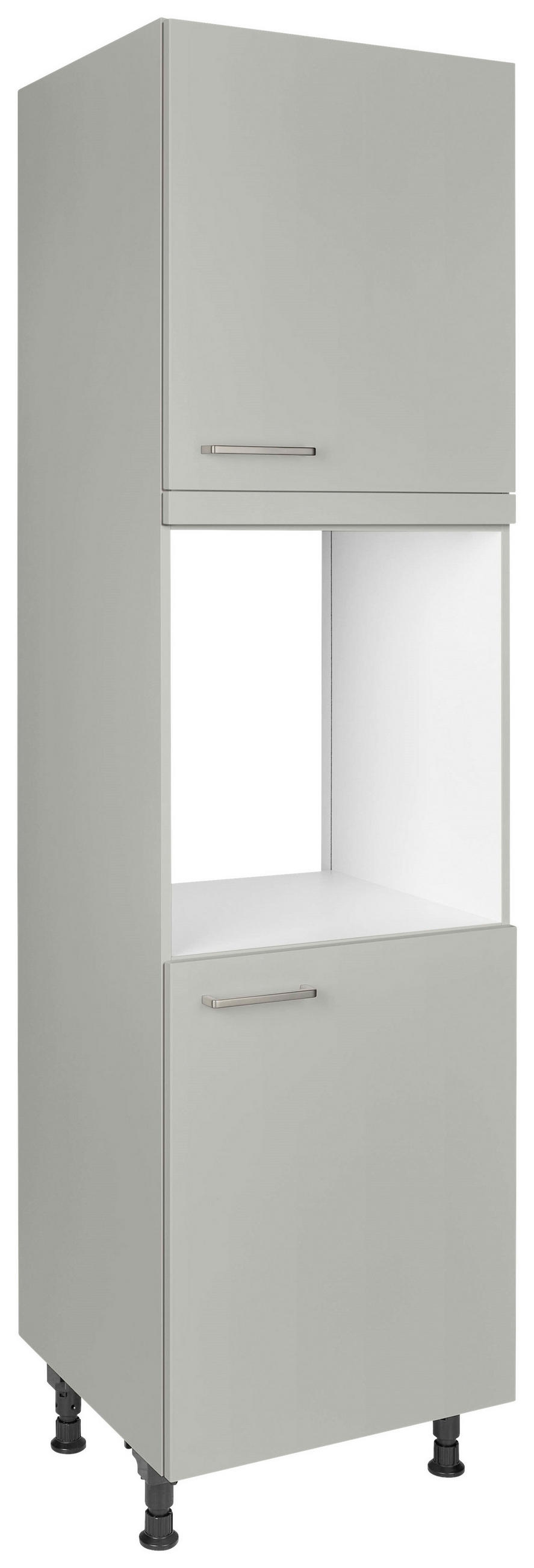 GERÄTEUMBAUSCHRANK 60/216,6/58 cm  in Grau  - Edelstahlfarben/Grau, MODERN, Holzwerkstoff/Metall (60/216,6/58cm) - Nobilia