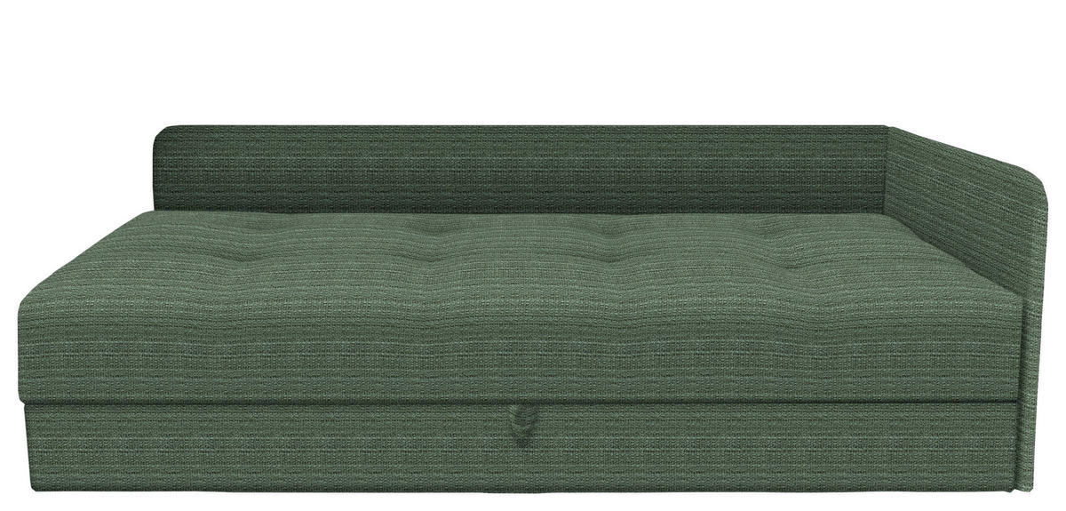 LIEGE Velours Olivgrün  - Schwarz/Olivgrün, KONVENTIONELL, Kunststoff/Textil (205/80/95cm) - Xora