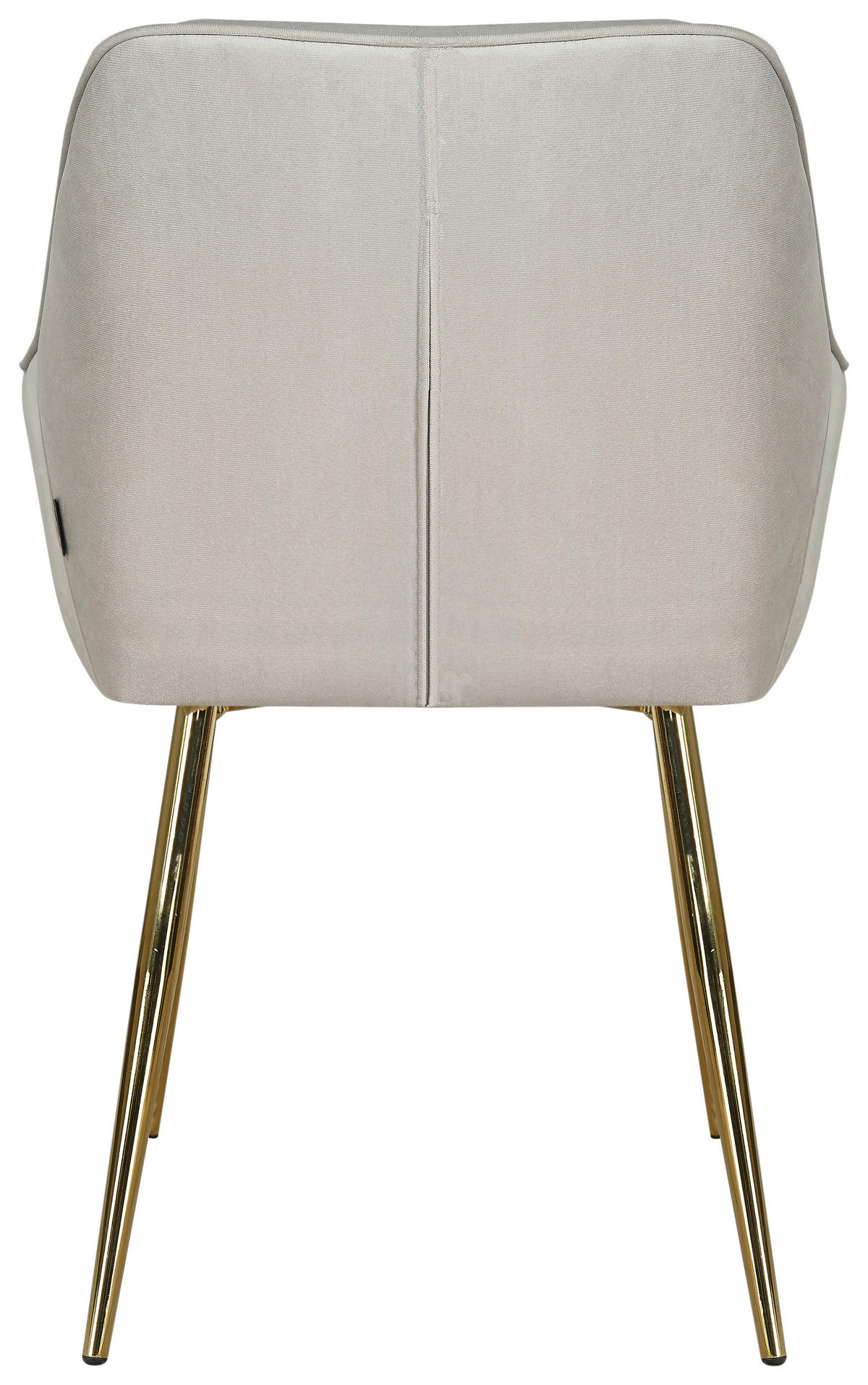 ARMLEHNSTUHL   Samt  Goldfarben, Greige  - Greige/Goldfarben, Design, Textil/Metall (56/83/61,5cm) - Novel