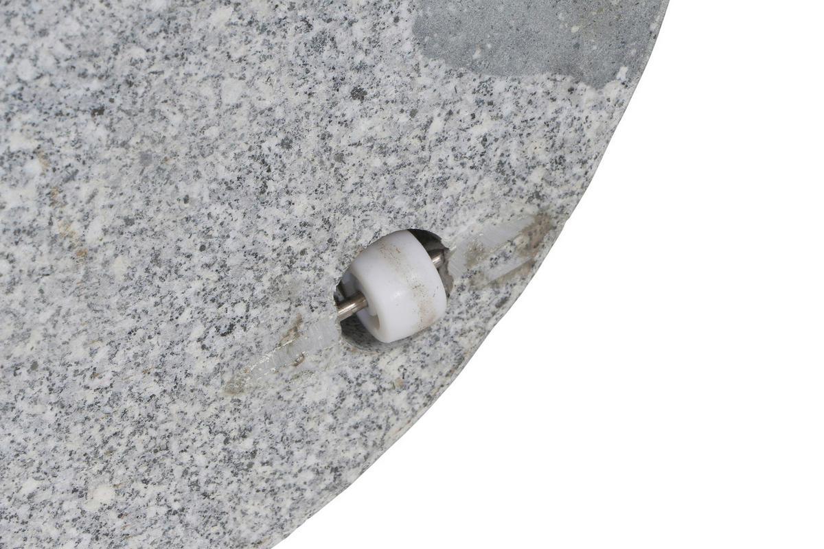 SONNENSCHIRMSTÄNDER Granit Grau, Silberfarben  - Silberfarben/Grau, KONVENTIONELL, Stein/Metall (50/6/50cm) - Siena Garden