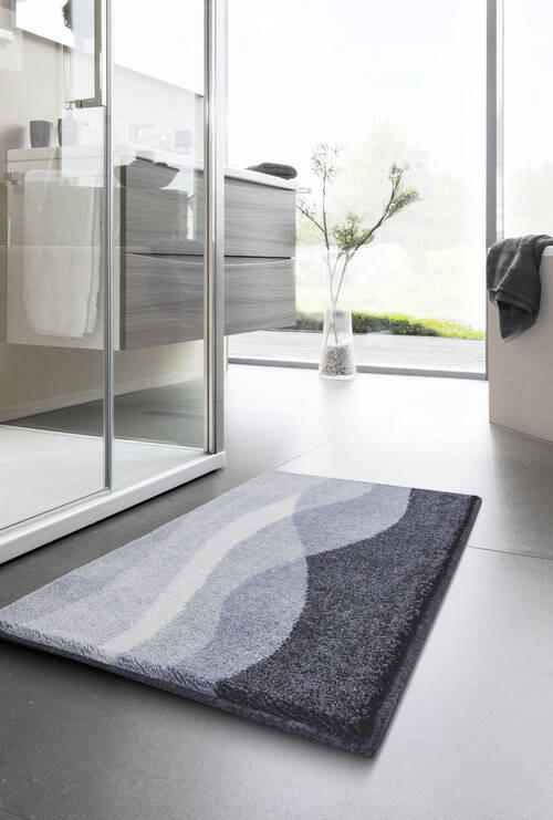 BADTEPPICH Anthrazit 60/100 cm  - Anthrazit, Basics, Kunststoff/Textil (60/100cm) - Grund