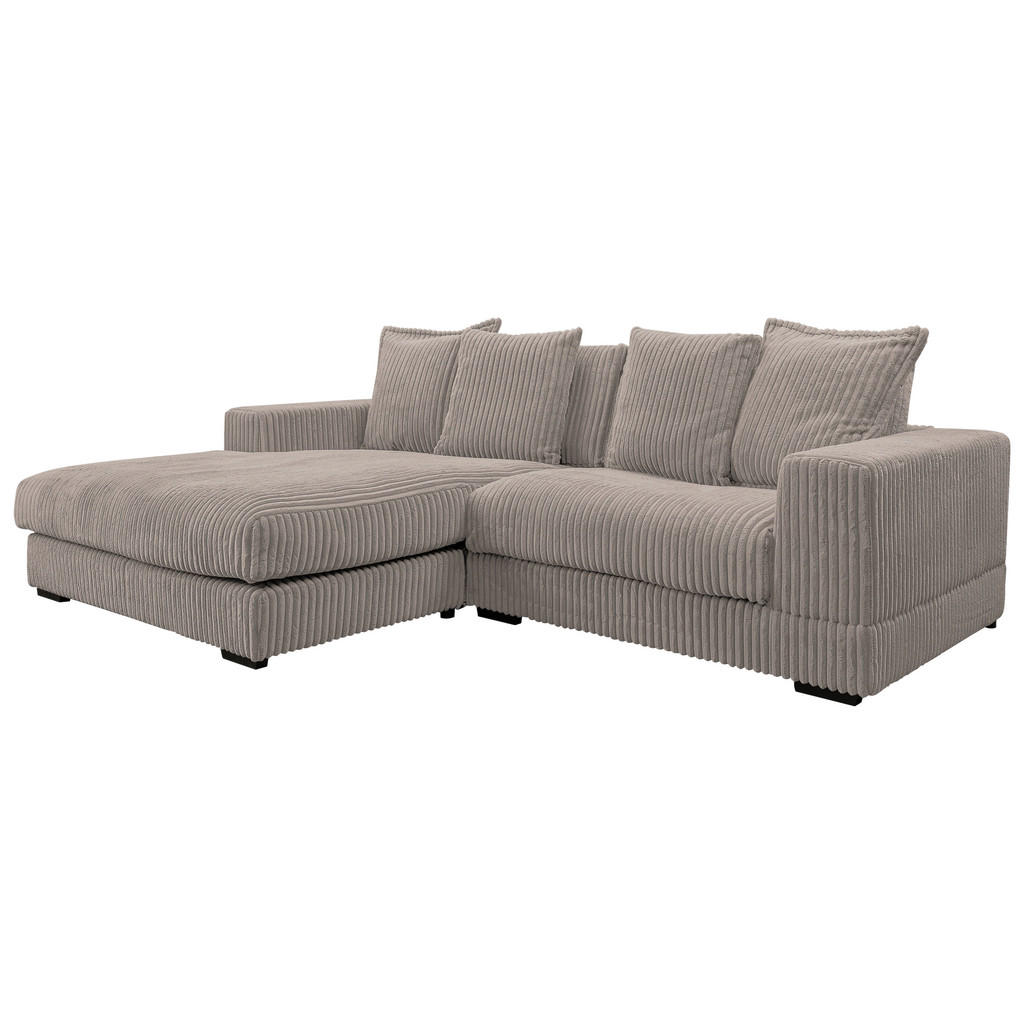 Thumbnail - Mid.you Ecksofa, Taupe, Textil, 4-Sitzer, Füllung: Polyurethan (PUR),Polyurethan (PUR),Polyurethan (Pur), Ottomane links...