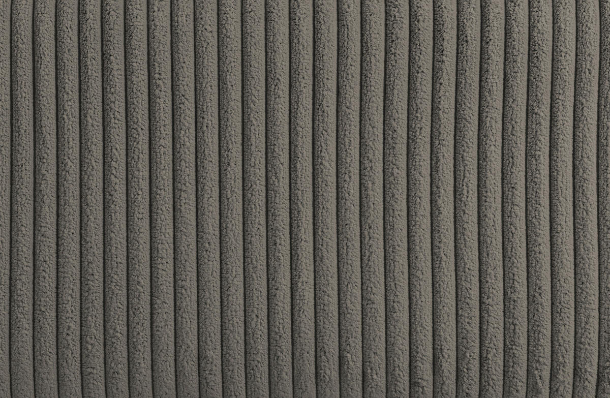 ECKSOFA ICON Grau Cord Zierkissen, Rückenkissen, Nierenkissen  - Schwarz/Grau, KONVENTIONELL, Textil/Metall (284/253cm) - Livetastic