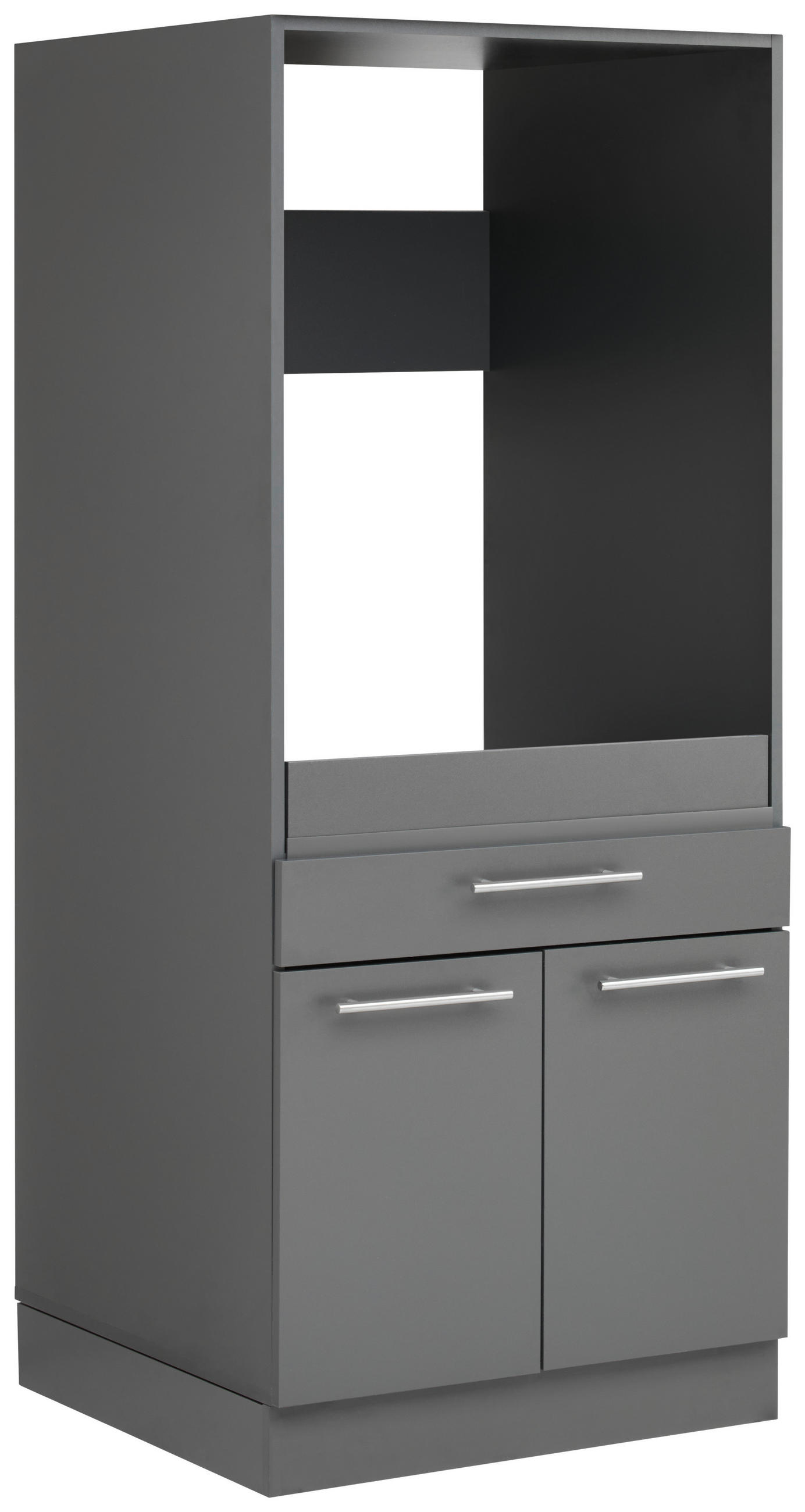 WASCHMASCHINENSCHRANK 67,5/162/67,5 cm  in Anthrazit  - Anthrazit/Silberfarben, Design, Holzwerkstoff/Kunststoff (67,5/162/67,5cm)