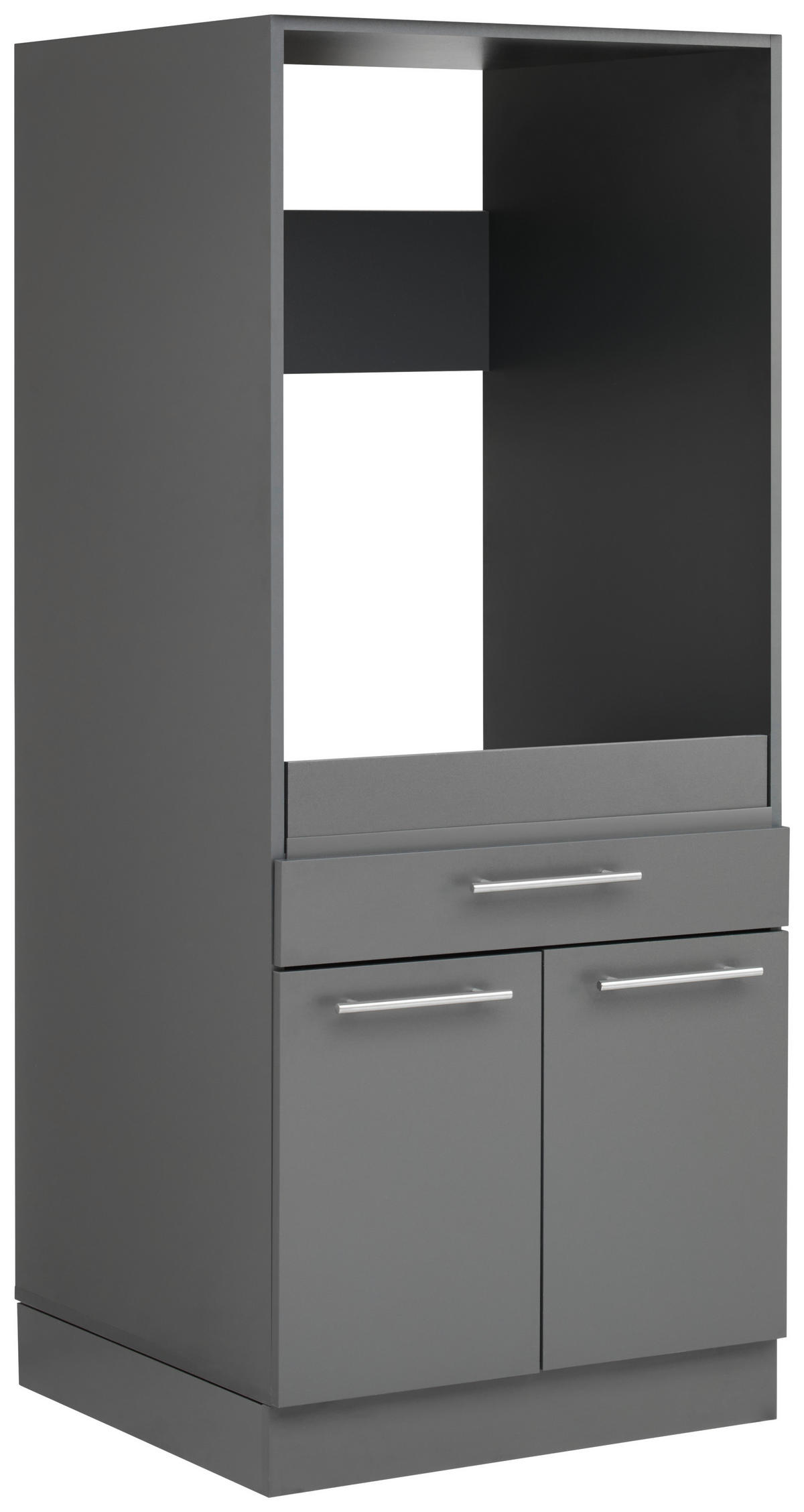 WASCHMASCHINENSCHRANK 67,5/162/67,5 cm  in Anthrazit  - Anthrazit/Silberfarben, Design, Holzwerkstoff/Kunststoff (67,5/162/67,5cm)
