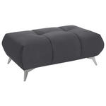 HOCKER Webstoff Grau  - Edelstahlfarben/Grau, Design, Textil/Metall (120/43/70cm) - Hom`in