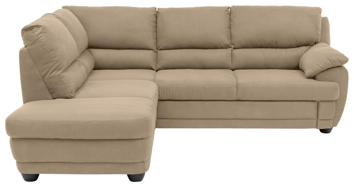 ECKSOFA in Chenille Sandfarben  225/245 cm  - Sandfarben, Design, Kunststoff/Textil (225/245cm) - Livetastic