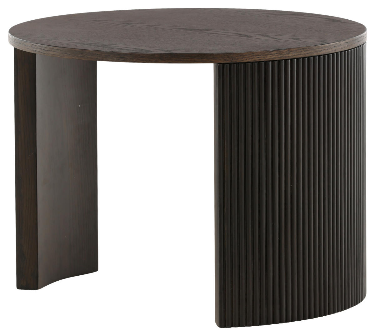 COUCHTISCH furniert 60/60/45 cm rund Schwarz  - Schwarz, Design, Holz/Holzwerkstoff (60/60/45cm) - Livetastic
