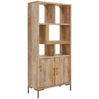 REGAL  88/192/40 cm Naturfarben, Goldfarben  - Goldfarben/Naturfarben, Natur, Holz/Metall (88/192/40cm) - MID.YOU