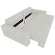 SCHLAFSOFA in Bouclé Creme  - Creme/Schwarz, Design, Kunststoff/Textil (250/83/115cm) - Ambia Home