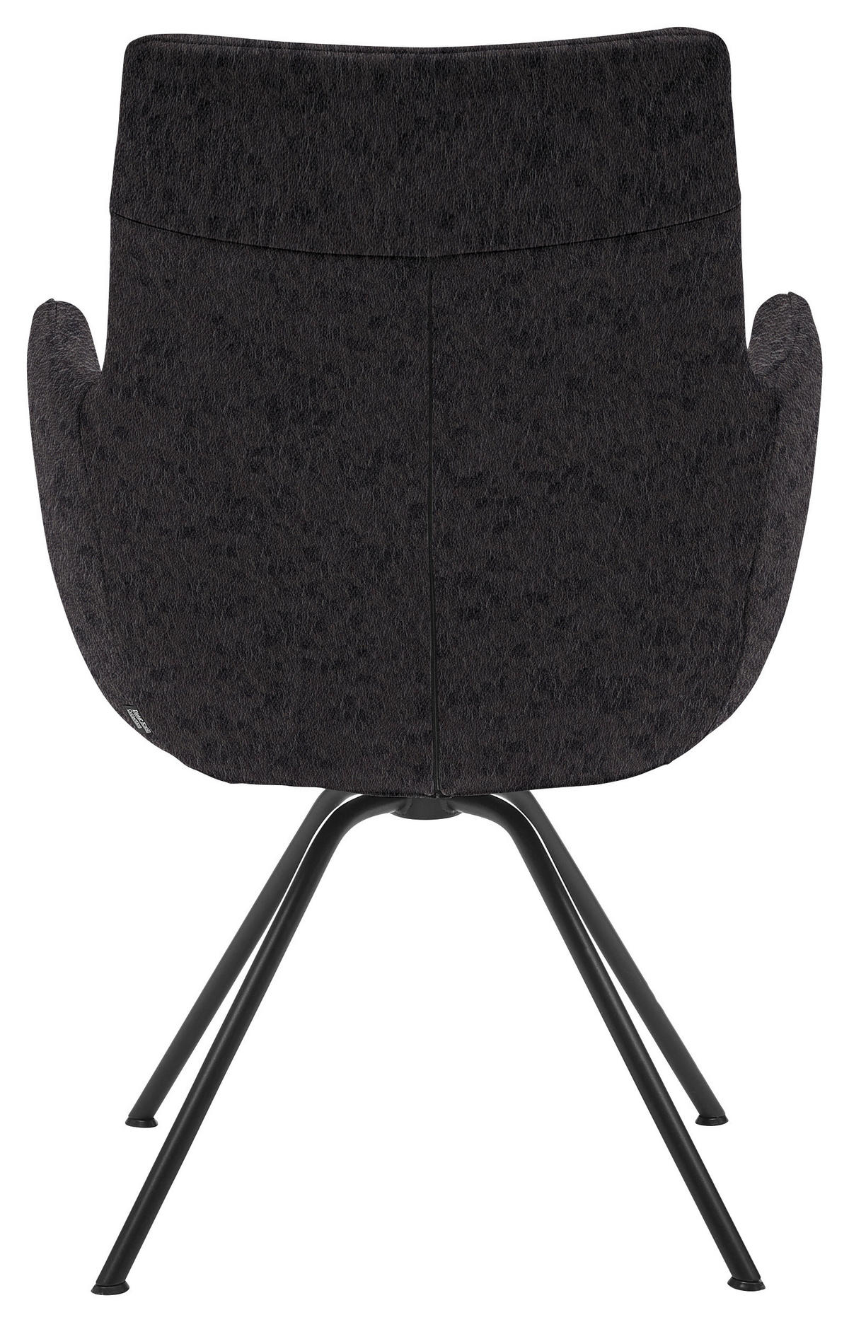ARMLEHNSTUHL  in Stahl Echtleder  - Anthrazit/Schwarz, Design, Leder/Metall (60/90/61cm) - Dieter Knoll