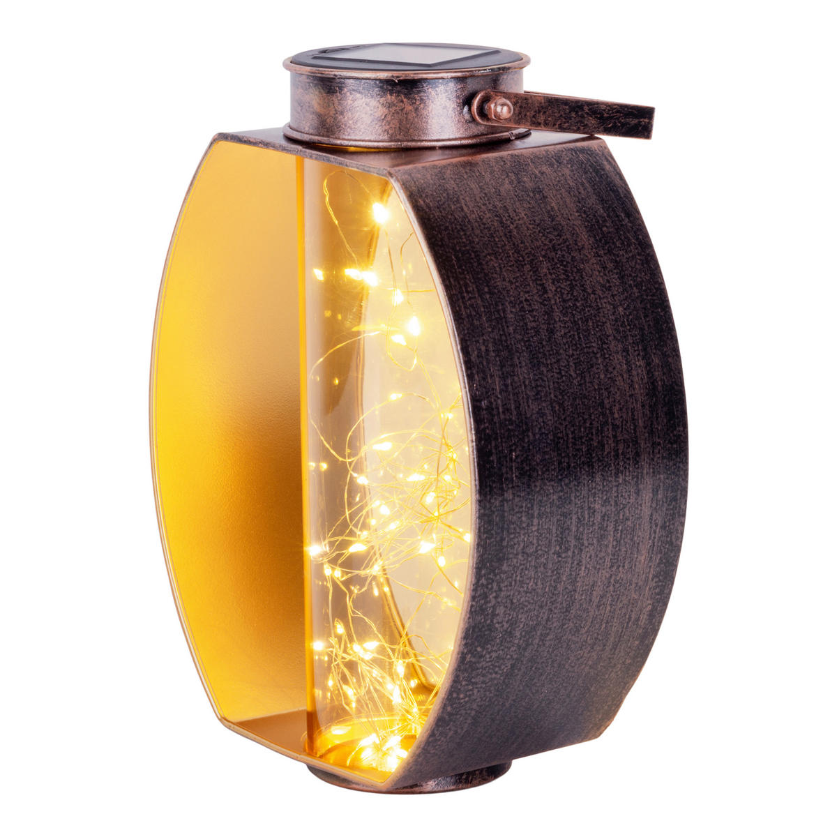 SOLARLEUCHTE Fairylight 19,5/12,5/26 cm   - Messingfarben/Goldfarben, Basics, Kunststoff/Metall (19,5/12,5/26cm) - Näve