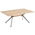 COUCHTISCH Eiche vollmassiv 110/70/44 cm rechteckig Schwarz, Eichefarben  - Eichefarben/Schwarz, Natur, Holz/Metall (110/70/44cm) - Linea Natura