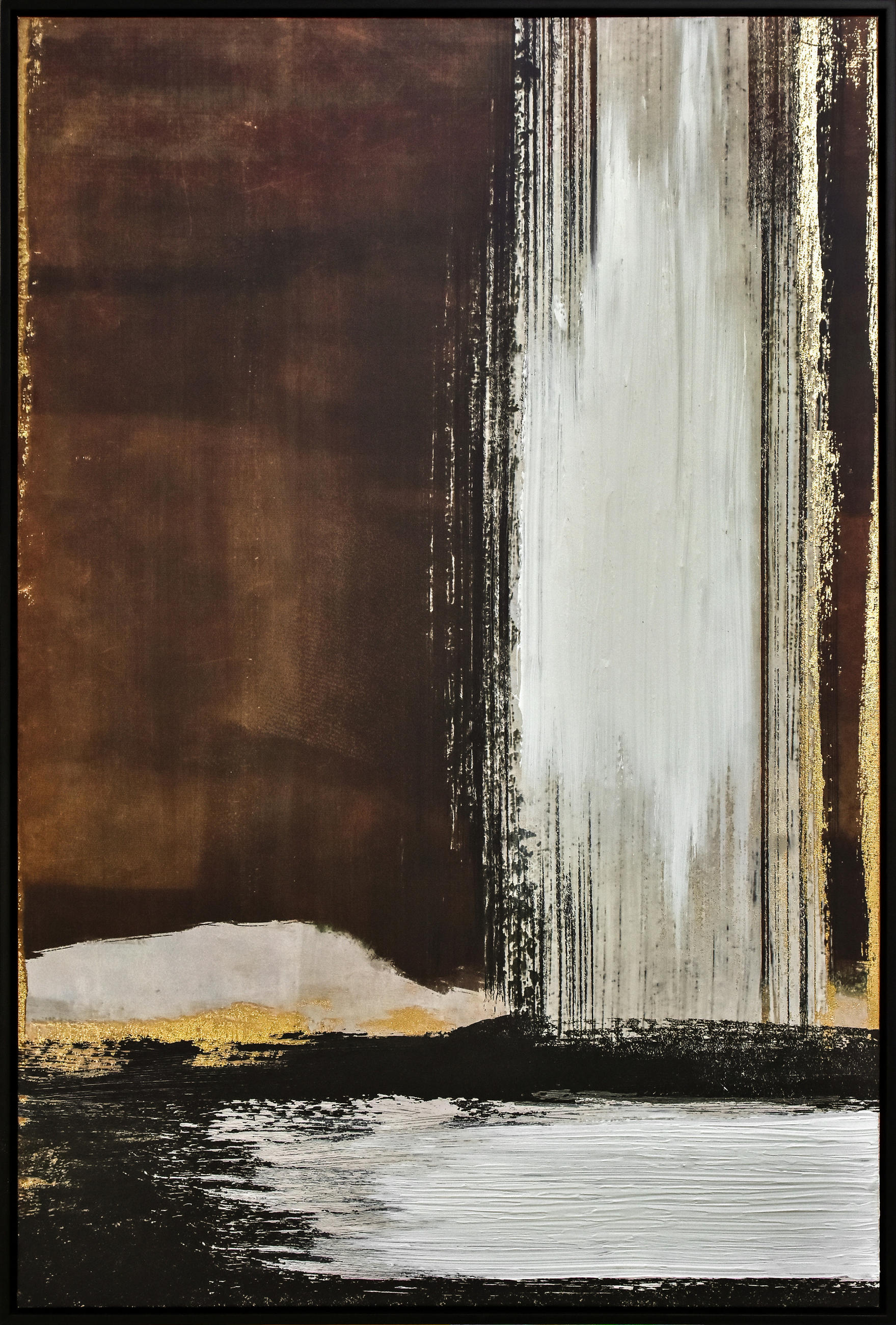 ÖLGEMÄLDE Abstraktes 80/120 cm  - Wengefarben/Braun, LIFESTYLE, Holzwerkstoff/Kunststoff (80/120cm) - Monee