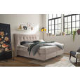 BOXSPRINGBETT 180/200 cm  in Creme  - Creme/Schwarz, Basics, Holzwerkstoff/Kunststoff (180/200cm) - Esposa