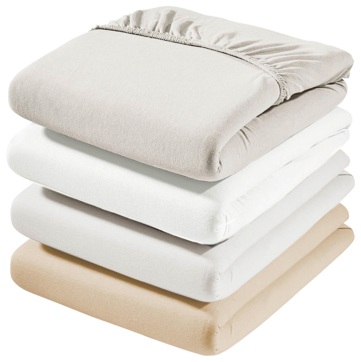 SPANNBETTTUCH Zwirn-Jersey  - Weiß, Basics, Textil (100/200cm) - Estella