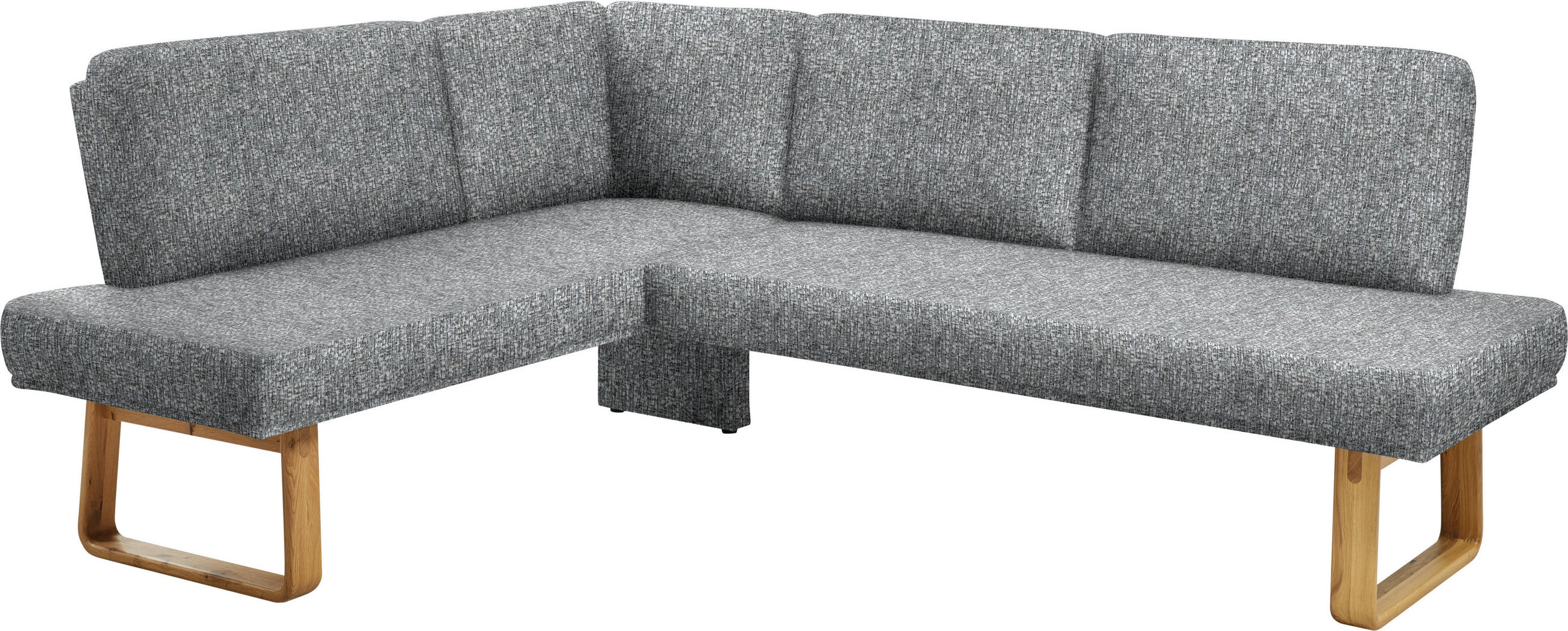 ECKBANK 174/280 cm  in Grau, Eichefarben  - Eichefarben/Grau, Design, Holz/Textil (174/280cm) - Dieter Knoll