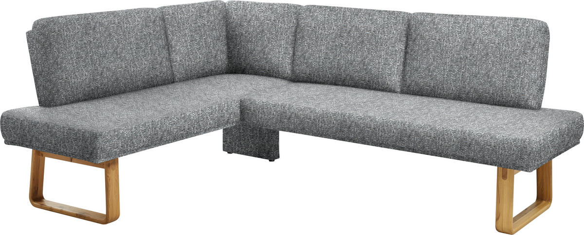 ECKBANK 174/280 cm  in Grau, Eichefarben  - Eichefarben/Grau, Design, Holz/Textil (174/280cm) - Dieter Knoll