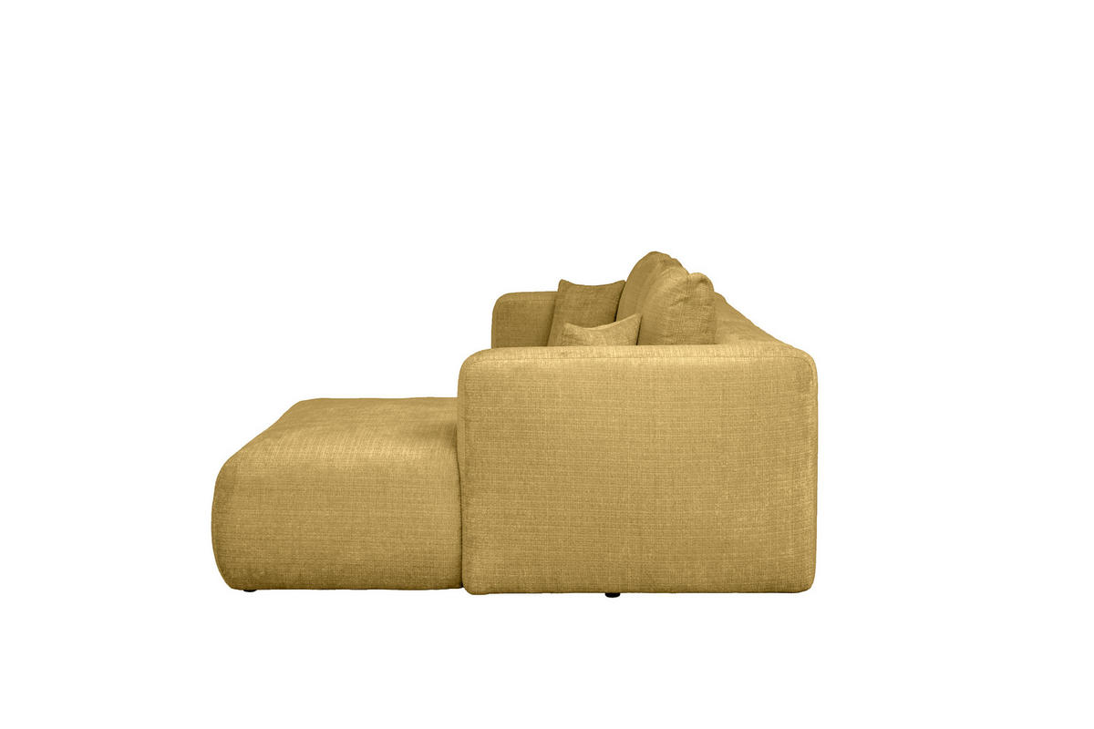 ECKSOFA Goldfarben Chenille Zierkissen, Rückenkissen, Rücken echt  - Goldfarben/Schwarz, MODERN, Kunststoff/Textil (276/188cm) - Milino