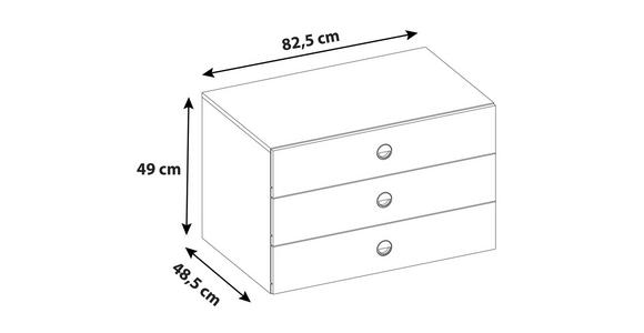 Schubkasteneinsatz Alicante - Grau, MODERN, Holzwerkstoff (82,5/49/48,5cm) - Luca Bessoni