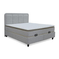BOX KREVET     sivo-bež  - crna/sivo-bež, Moderno, drvni materijal/metal (180/200cm) - Hom`in