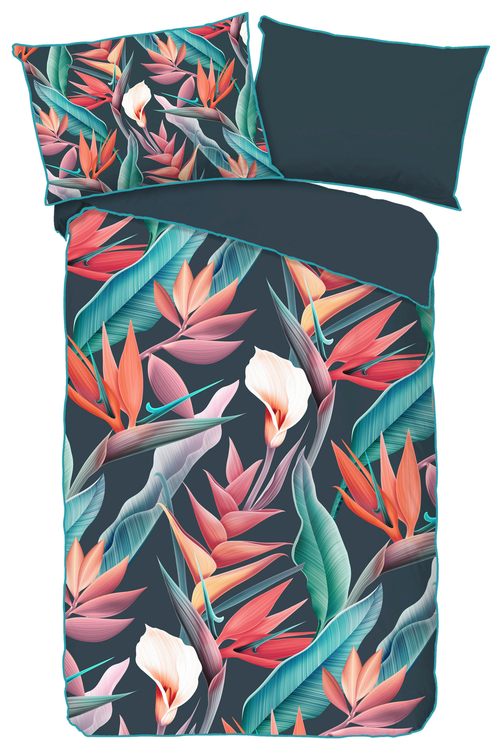 Satin Wendebettwäsche 140x200 Cm Chloe Descanso Multicolor