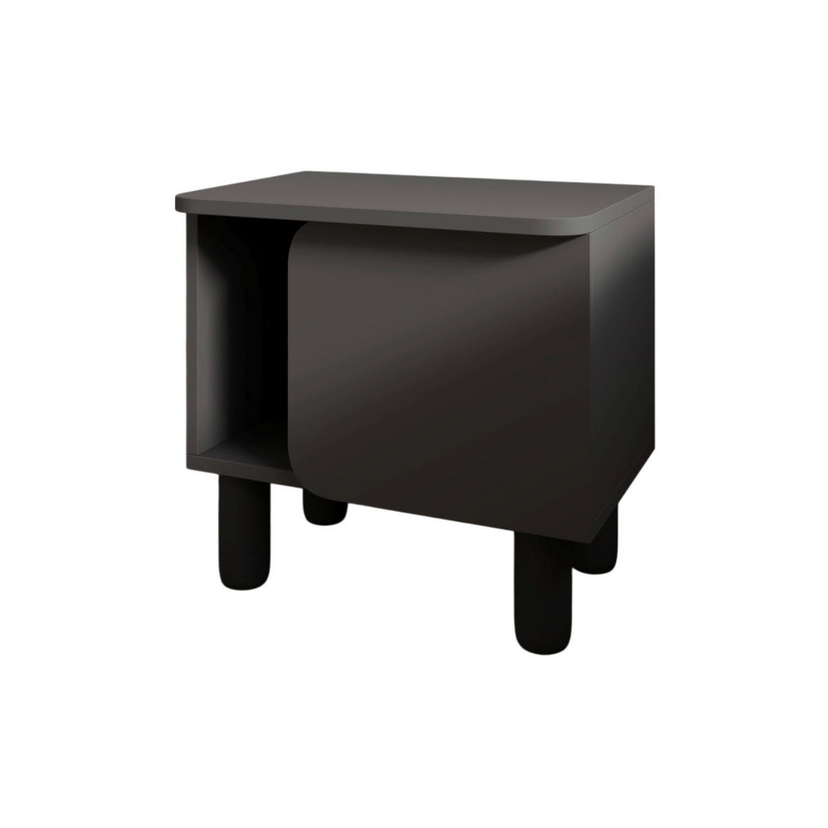 NACHTTISCH  - Anthrazit, Design, Holzwerkstoff (50/30/49cm) - Livetastic