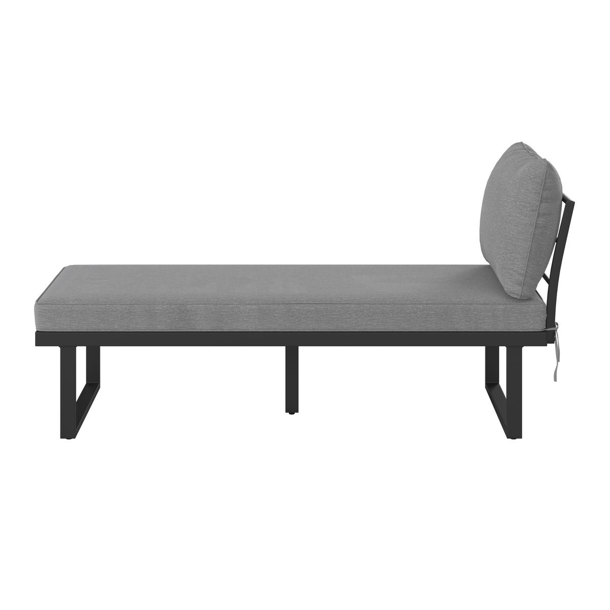 DINING-LOUNGESET Akazie vollmassiv Stahl  - Schwarz/Naturfarben, MODERN, Holz/Metall (152/58/67cm) - Ambia Garden