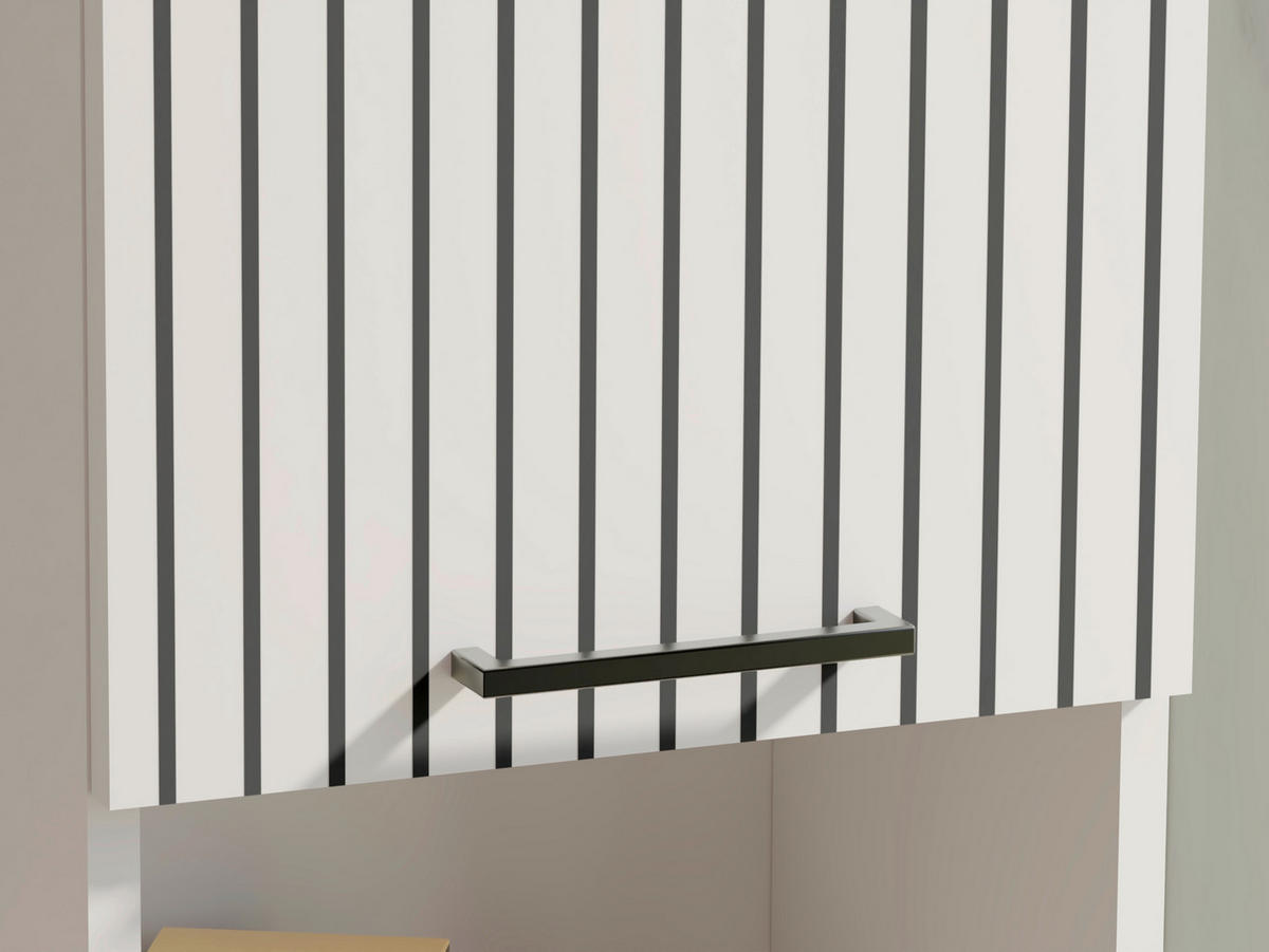 BADEZIMMER 5-teilig  in 185 cm  - Kaschmir/Schwarz, Trend, Glas/Holzwerkstoff (185cm) - Respekta