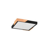 LED-DECKENLEUCHTE    31,5/31,5/3,5 cm  - Schwarz, Natur, Holz/Kunststoff (31,5/31,5/3,5cm)