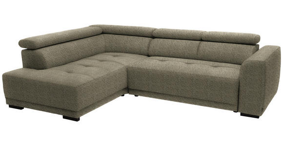 ECKSOFA in Struktur Hellbraun 205/284 cm - Hellbraun/Schwarz, Design, Kunststoff/Textil (205/284cm) - Xora