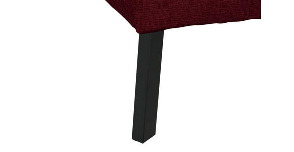 ECKSOFA in Chenille Rot  280/205 cm  - Rot/Schwarz, Design, Textil/Metall (280/205cm) - Xora