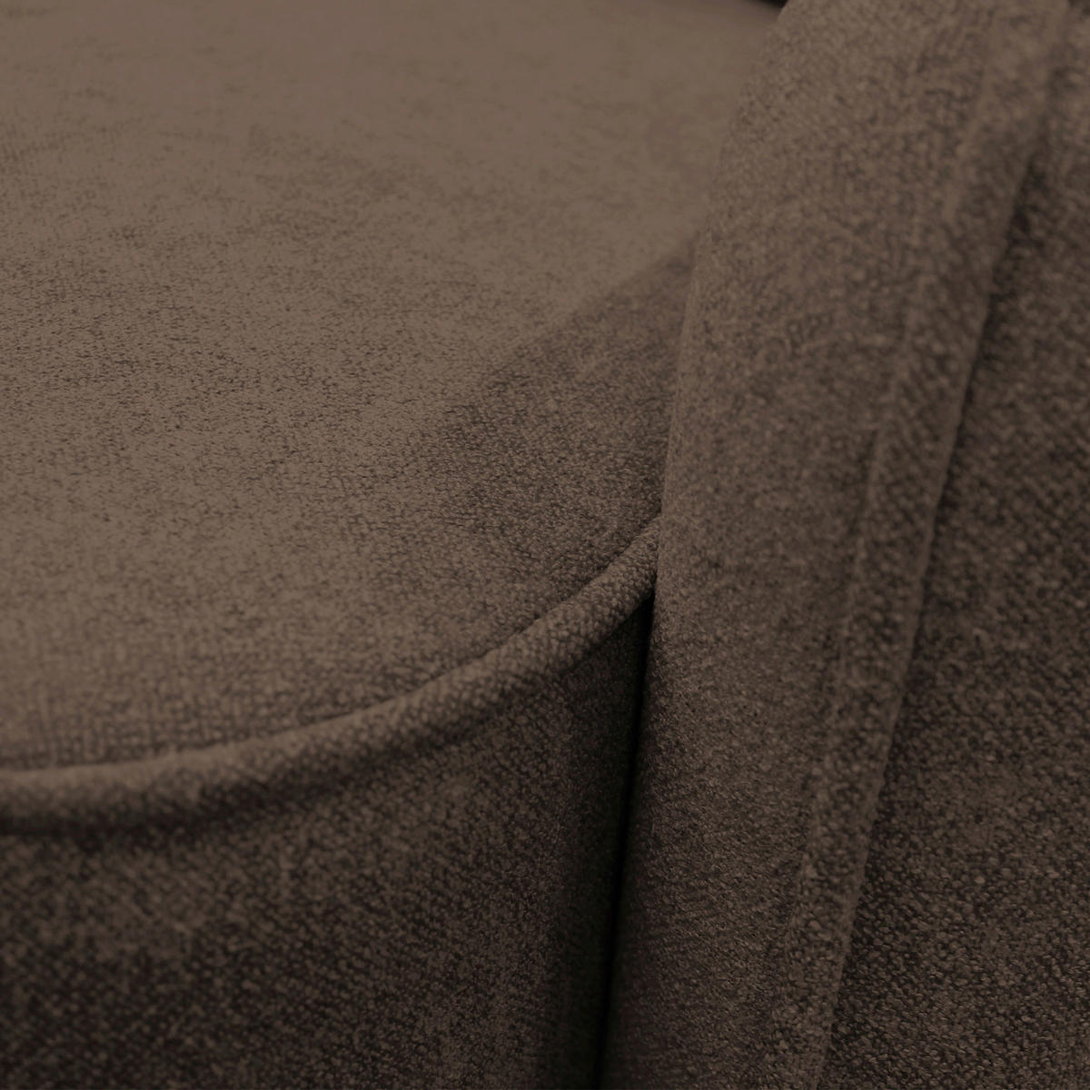 ECKSOFA Braun Struktur, Bouclé  - Schwarz/Braun, Design, Kunststoff/Textil (209/143cm) - MID.YOU
