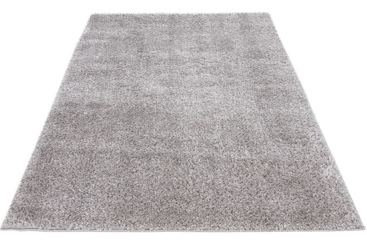 HOCHFLORTEPPICH 80/150 cm My Emilia  - Silberfarben, Konventionell, Textil (80/150cm) - Novel