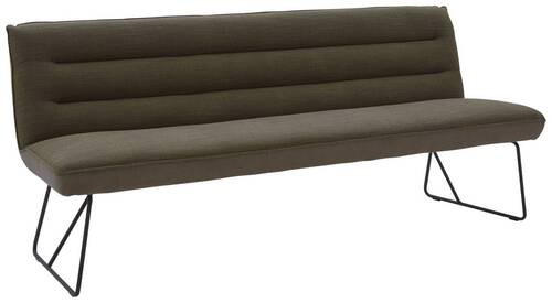 SITZBANK 218/89/68 cm Flachgewebe Braun, Schwarz  - Schwarz/Braun, Design, Textil/Metall (218/89/68cm) - Dieter Knoll