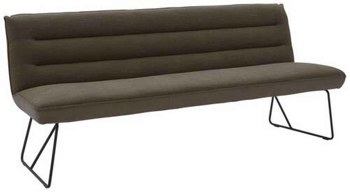 SITZBANK in Metall, Textil Braun, Schwarz  - Schwarz/Braun, Design, Textil/Metall (218/89/68cm) - Dieter Knoll