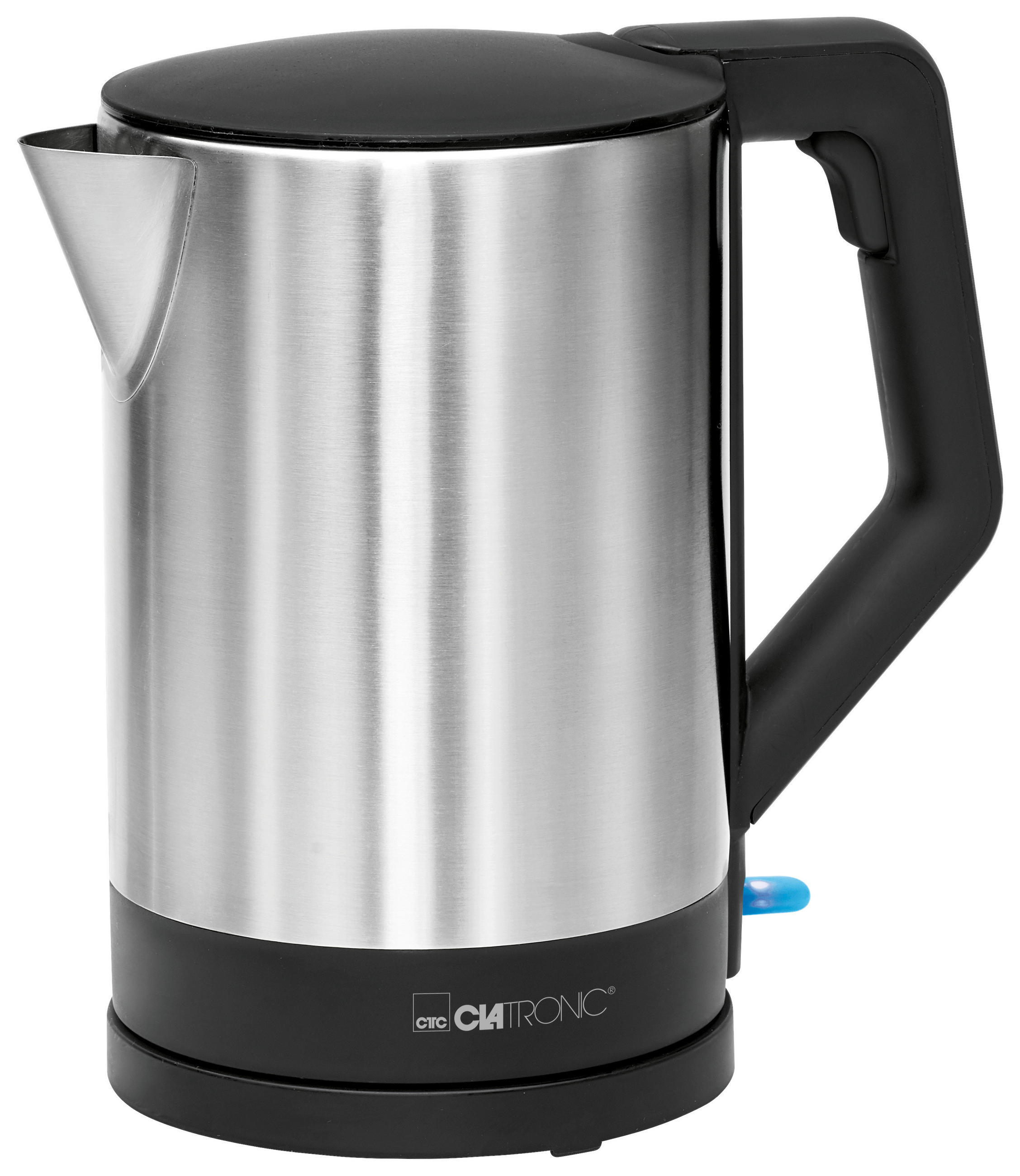 WASSERKOCHER 1,5 L  - Edelstahlfarben/Schwarz, Trend, Kunststoff/Metall (21/22/16cm) - Clatronic