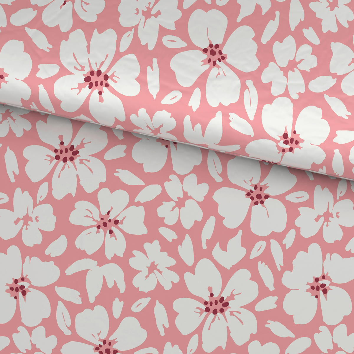 BETTWÄSCHE Satin 160/210 cm  - Hellrosa, Design, Textil (160/210cm) - Esposa