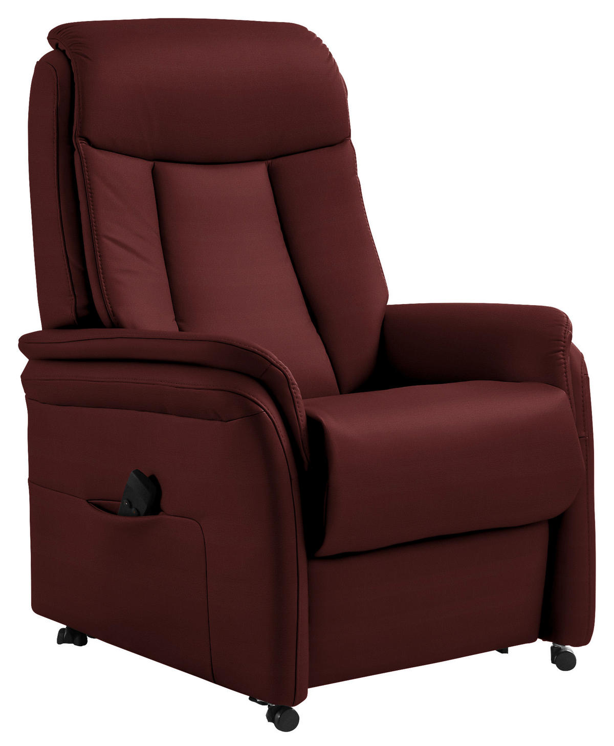 FERNSEHSESSEL in Brombeere  - Brombeere/Schwarz, Konventionell, Leder/Kunststoff (74/107/84cm) - Valdera