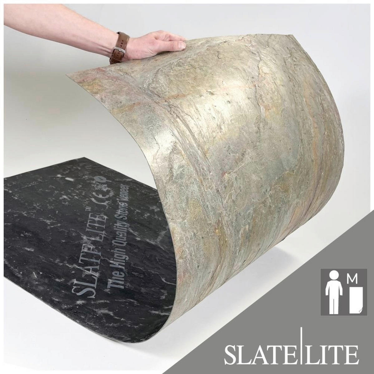 WANDPANEEL Grau, Dunkelgrau, Dunkelgrün, Dunkelrot, Dunkelgelb  - Dunkelgrün/Dunkelgrau, Basics, Kunststoff/Stein (240/120cm)