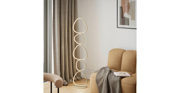 LED-STEHLEUCHTE Acrux  - Sandfarben, Design, Kunststoff/Metall (32,5l) - Novel