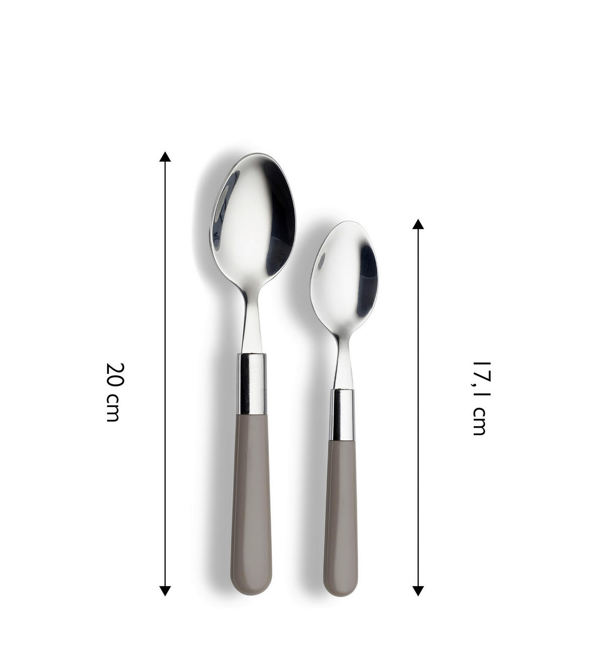 SADA PRÍBOROV ušľachtilá oceľ, 16-dielne - sivá, Design, kov/plast - Echtwerk