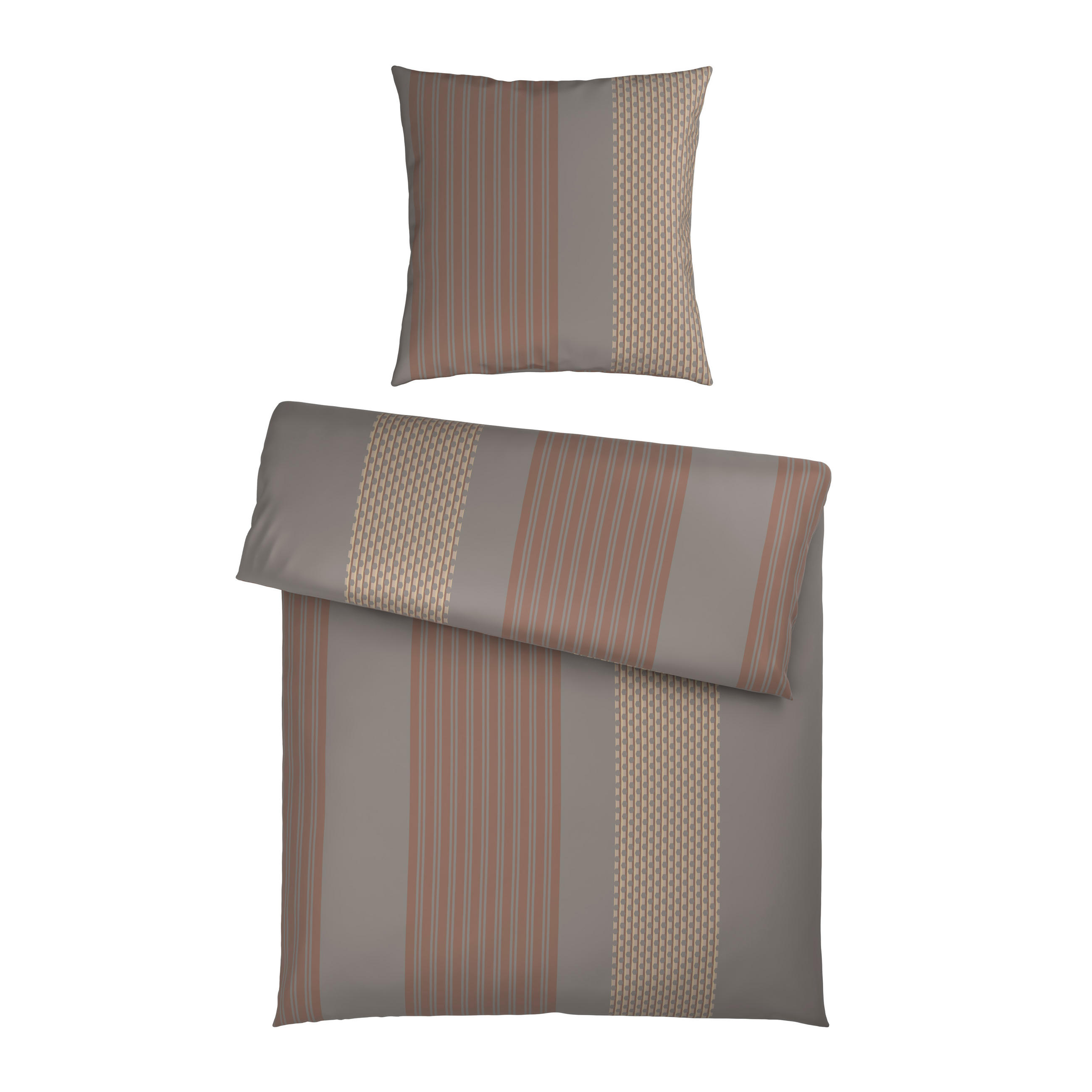 BETTWÄSCHE Satin 135/200 cm  - Grau, Textil (135/200cm) - Dieter Knoll