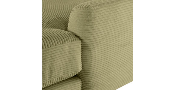 ECKSOFA in Cord Hellgrün  - Schwarz/Hellgrün, Design, Kunststoff/Textil (240/175cm) - Landscape