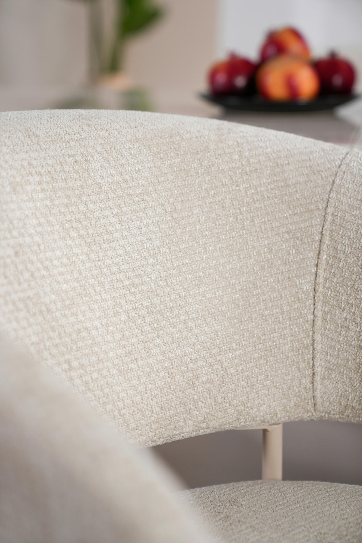 ARMLEHNSTUHL  in Eisen Chenille  - Beige, LIFESTYLE, Holz/Textil (60/81/60cm) - Livetastic