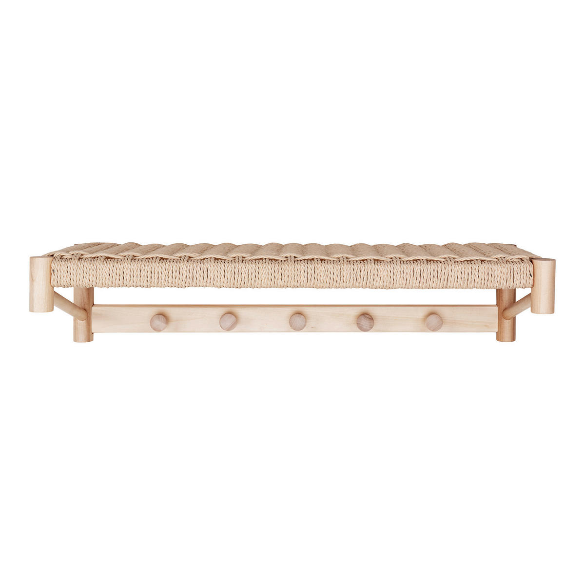 DEKORATIONSVÄGGHYLLA 78/17/31 cm  - naturfärgad, Basics, trä/naturmaterial (78/17/31cm) - Ambia Home
