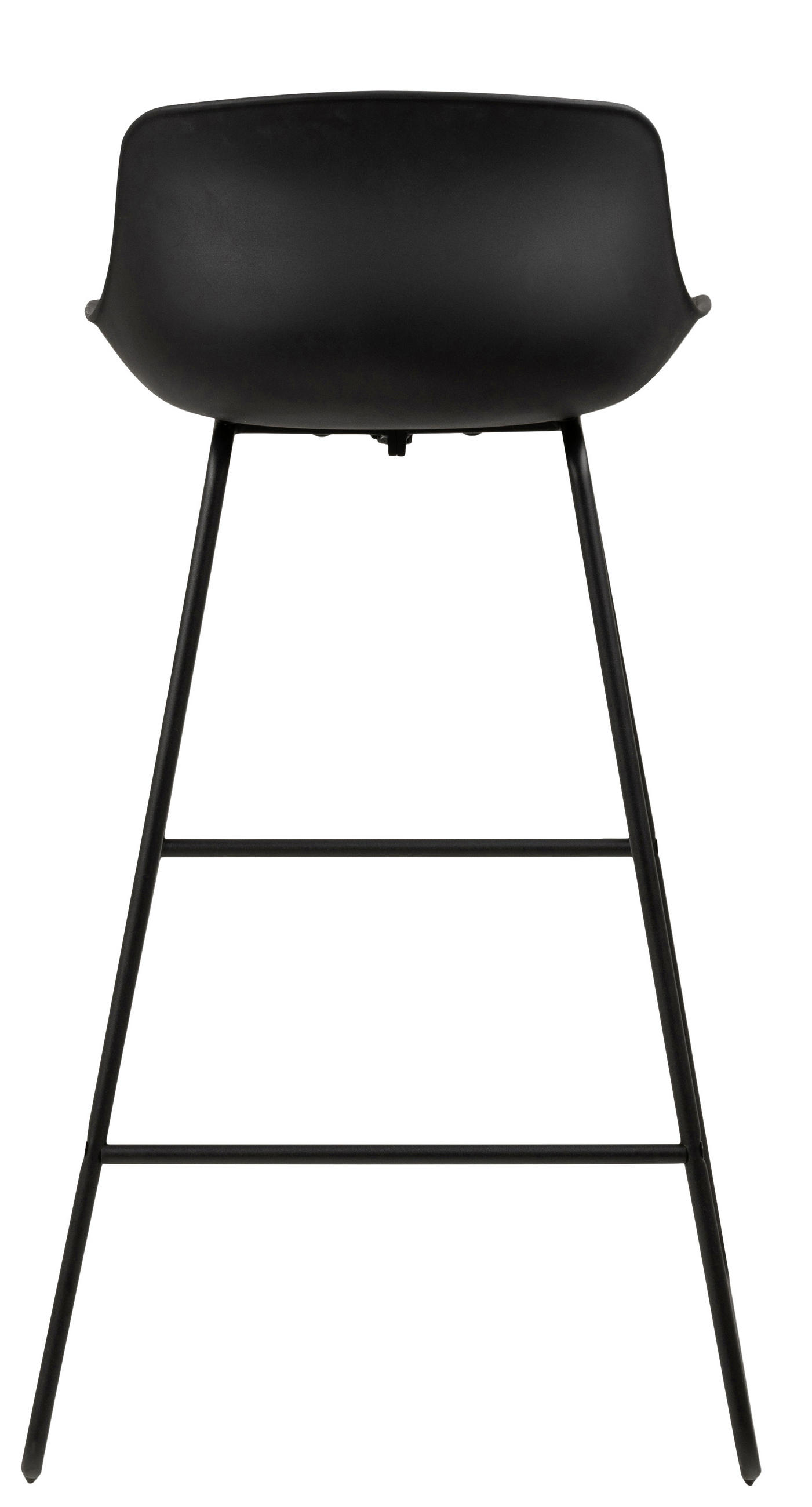 BARHOCKER Schwarz Stahl  - Schwarz, Design, Kunststoff/Metall (43/94/49cm) - Livetastic
