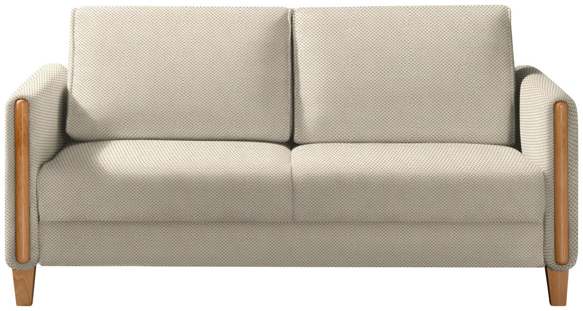 SCHLAFSOFA in Holz, Textil Creme, Buchefarben  - Buchefarben/Creme, Design, Holz/Textil (174/88/104cm) - Niels Andersson